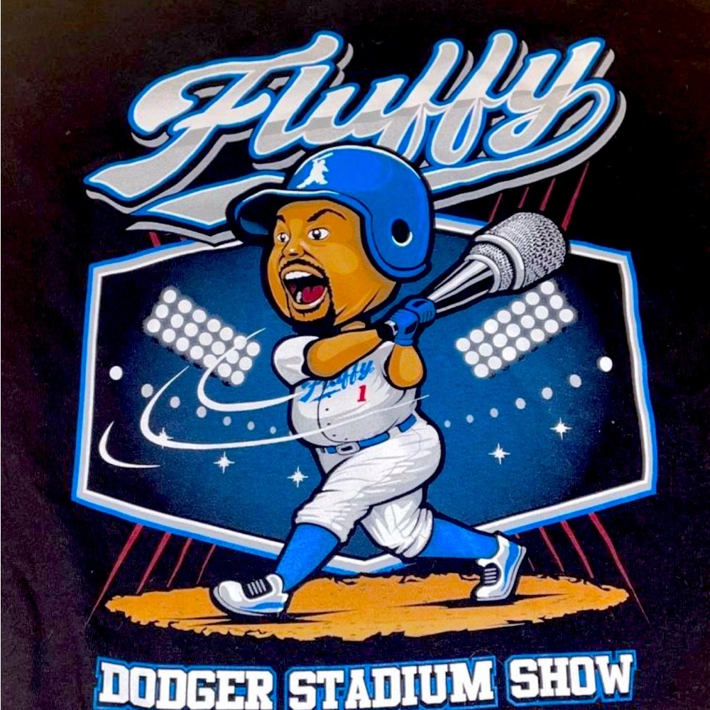New Fluffy Dodger Stadium Short Sleeve Tee   …(5xl)…Free Shipping…!